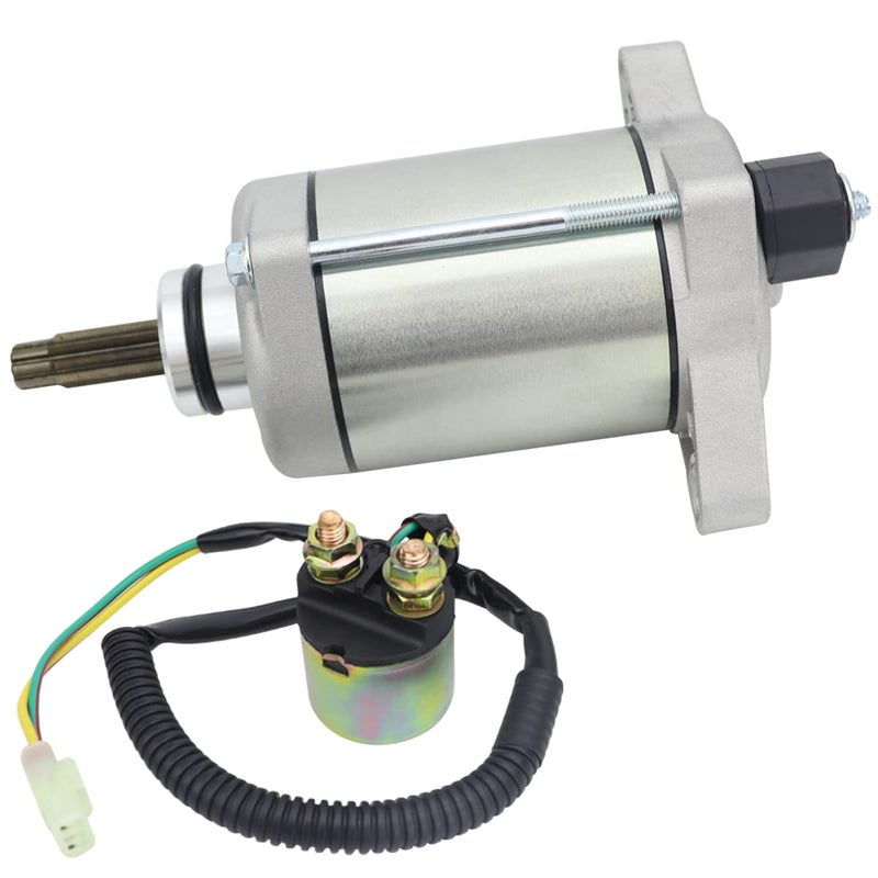 Soarider Starter & Relay Replacement for Honda Rancher 420 TRX420 07-19| Foreman 500 TRX500 12-19|Pioneer 500 SXS500M 15-21,31200-HP5-601 31200-HR0-F01 18921 410-54135 SM18 SMU0418,Rancher 420 Starter - Image 1